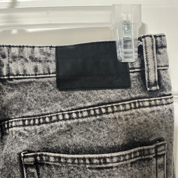Zara High Rise Jeans Grey Black Acid Wash Denim Size 6 Womens - Picture 7 of 8